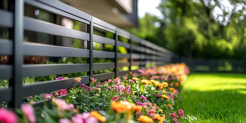 Alu Zäune aus Polen mit Montage